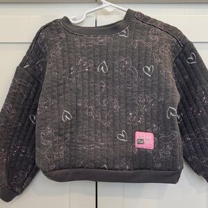 Gray and Pink Graphic Sweat